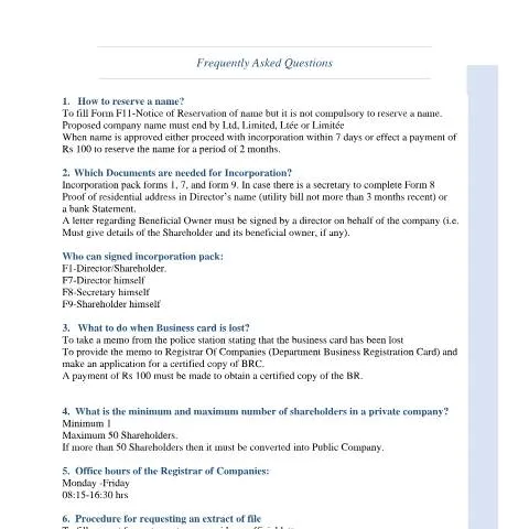 Document preview: Essential FAQs for Entrepreneurs in Mauritius — Government & admin (FAQs)