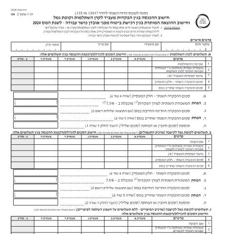 Document preview: הגשת דוח מס שנתי 2024 בטופס 1301 — Taxes (CERFA n°itc134)
