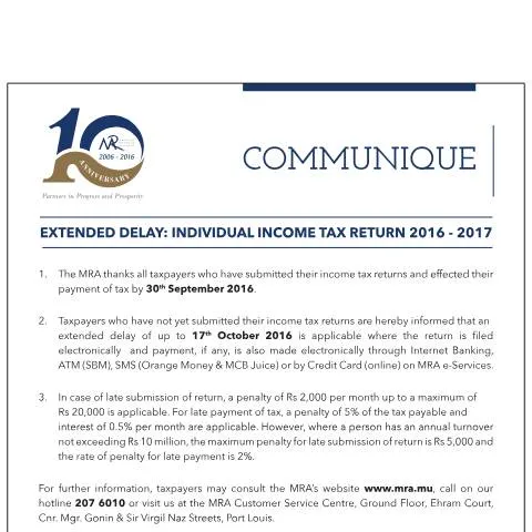 Document preview: Navigating the Extended Delay for Your 2016-2017 Tax Return — Taxes (ExtendedDelay)