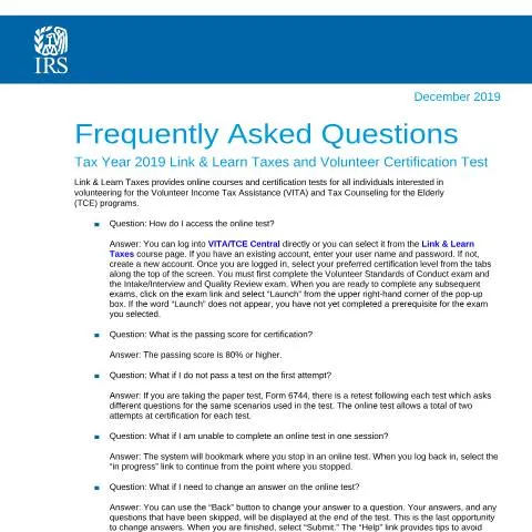 Document preview: Navigating IRS Publication 5386 for Tax Assistance Volunteers — Taxes (CERFA n°PUB-5386)