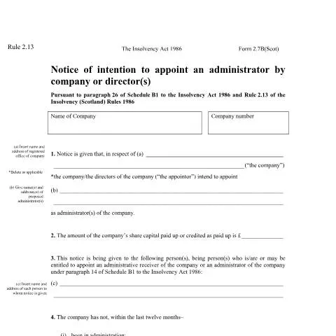 Document preview: Understanding Form 2.7B for Company Administrators — Business