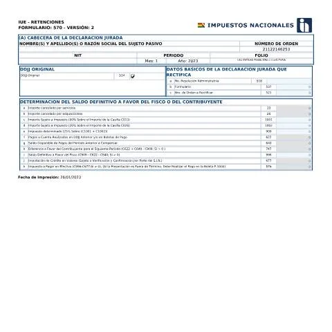 Vista previa del documento Guía Completa del Formulario 570 V2 en Bolivia — Trámites administrativos (CERFA n°Form 570)