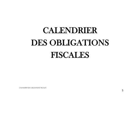 Aperçu du document Comprendre le Calendrier des Obligations Fiscales en Côte d'Ivoire — Démarches administratives