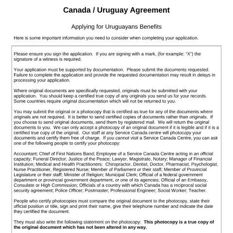 Document preview: Understanding the Application for a Uruguayan Invalidity Pension — Health (CERFA n°UR-CA_01_(I))