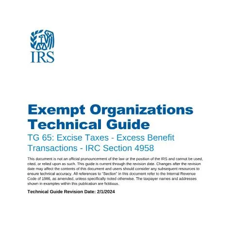 Document preview: Navigating IRS Publication 5835 for Nonprofit Compliance — Taxes (CERFA n°PUB-5835)