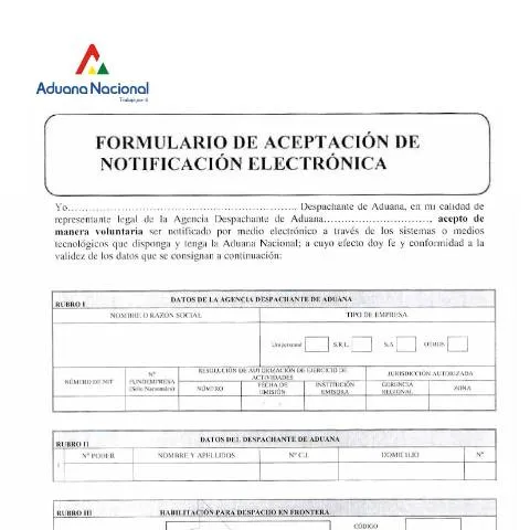 Vista previa del documento Importancia del Formulario de Aceptación de Notificación Electrónica — Trámites administrativos