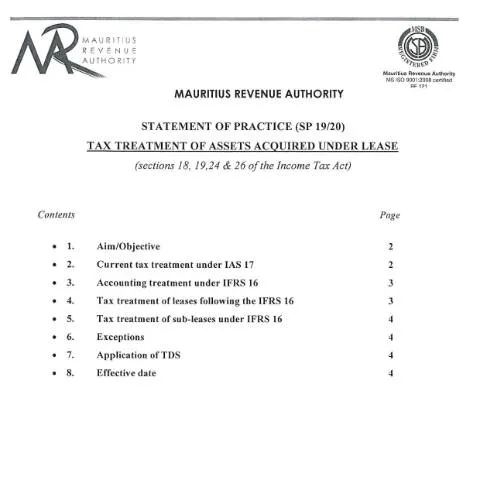 Document preview: Navigating SP 19/20: Tax Implications for Leased Assets — Government & admin (SOP-TaxTreatmentofAssets)
