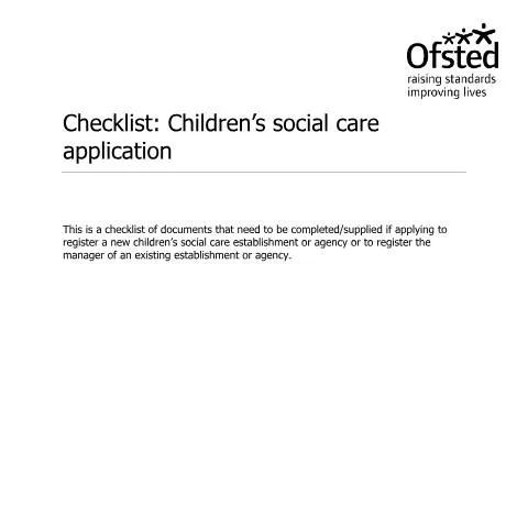 Document preview: Complete Guide to Children's Social Care Provider Registration — Family