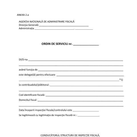 Document preview: Rolul Ordinului O3711_15_A2 în Inspecțiile Fiscale — Formalități administrative (CERFA n°O3711_15_A2)