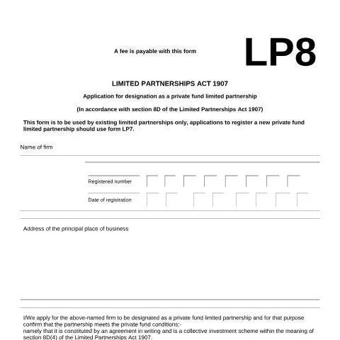 Document preview: Understanding the LP8 Form for Private Fund Partnerships — Business