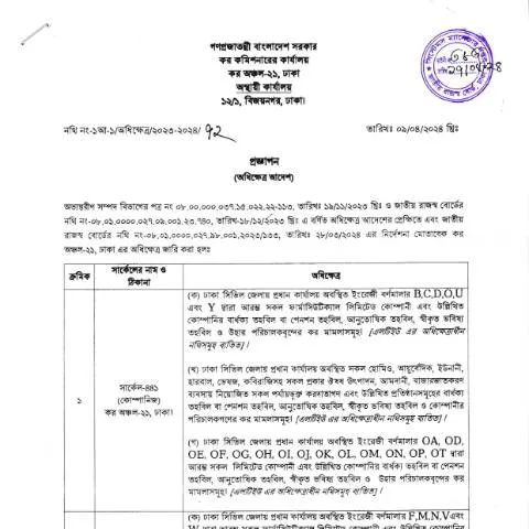 Document preview: বাংলাদেশের ইনকাম ট্যাক্স ফর্ম NBR 20240421 0002 বিশ্লেষণ — কর ও করনীতি (CERFA n°NBR_20240421_0002)