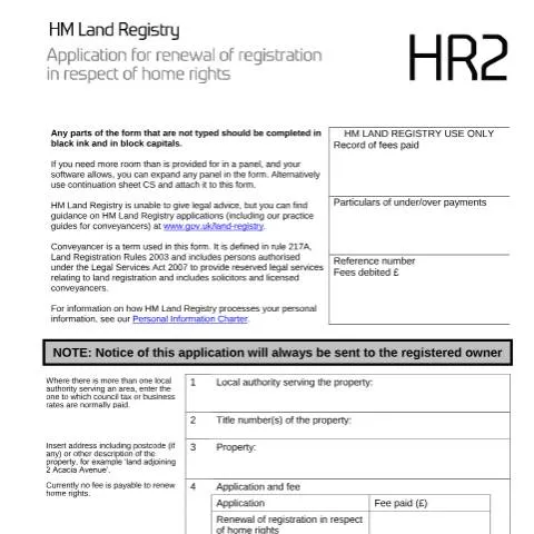 Document preview: The Significance of HR2 Notice in Property Rights — Property & real estate