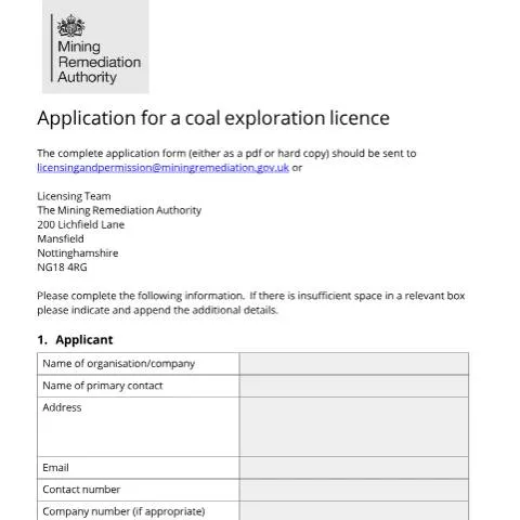 Document preview: The Importance of Coal Exploration Licences in Mining — Government & admin