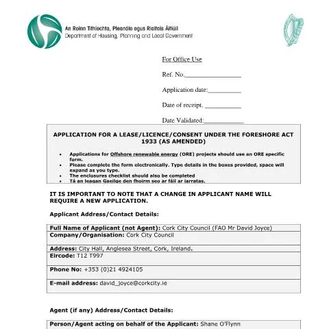 Document preview: Understanding Cork's Flood Defence Works Application Process — Housing