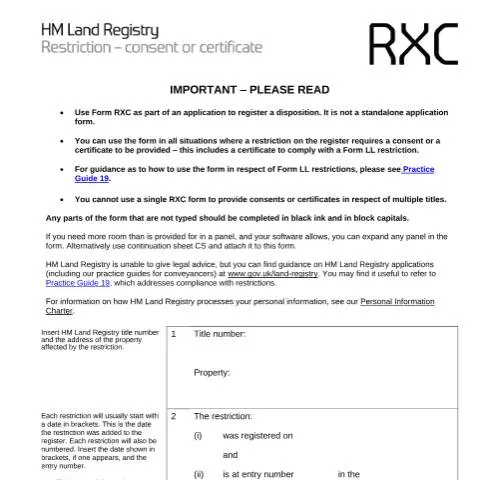 Document preview: Understanding RXC Certificates for Property Transaction Restrictions — Civil status & identity