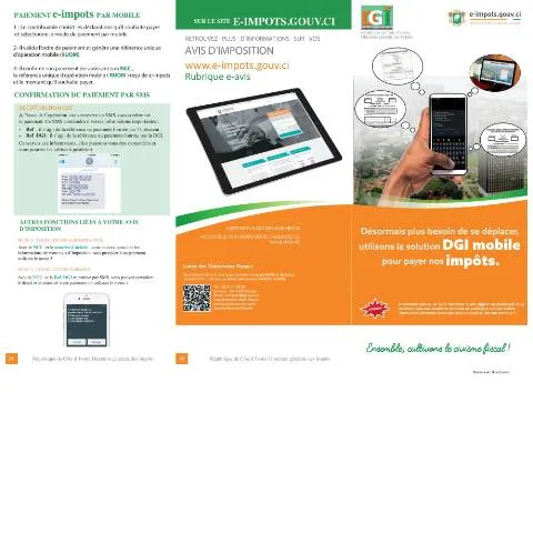 Aperçu du document Transformez votre expérience fiscale avec DGI mobile 2021 — Démarches administratives