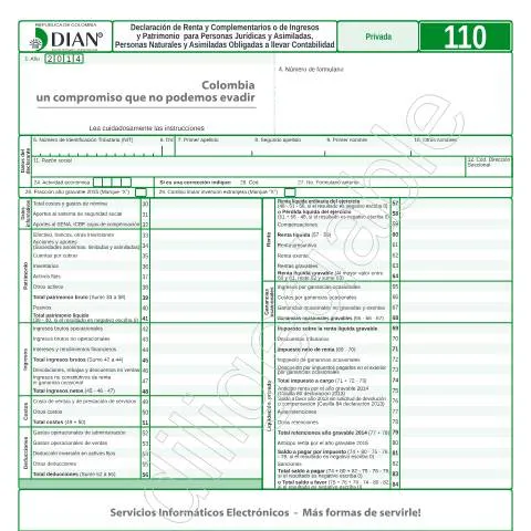 Vista previa del documento Todo lo que necesitas saber sobre la Declaración F110-2015 — Impuestos (CERFA n°F110-2015)