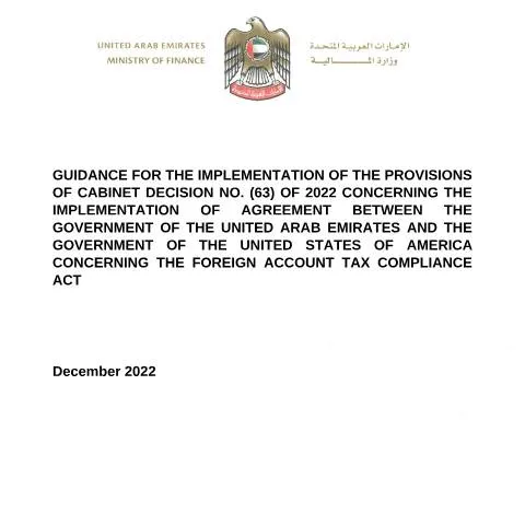 Document preview: UAE FATCA Compliance and Reporting Requirements — Taxes (CERFA n°FATCA-Guidance-2022)