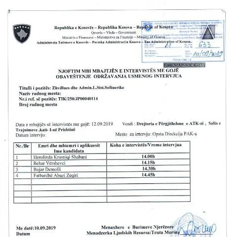 Document preview: Rëndësia e Njoftimit për Intervistën me Goja në Kosovë — Punë & punësim