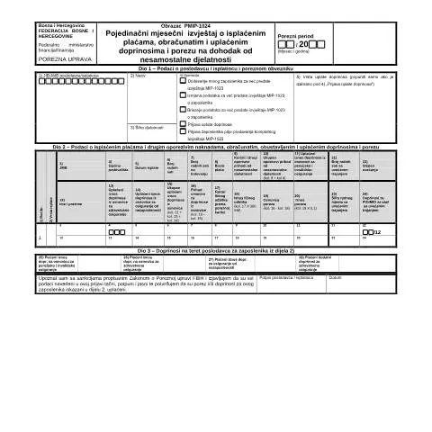 Document preview: Važnost obrasca PMIP-1024 za poslodavce — Porezi i fiskalnost (CERFA n°PMIP-1024)