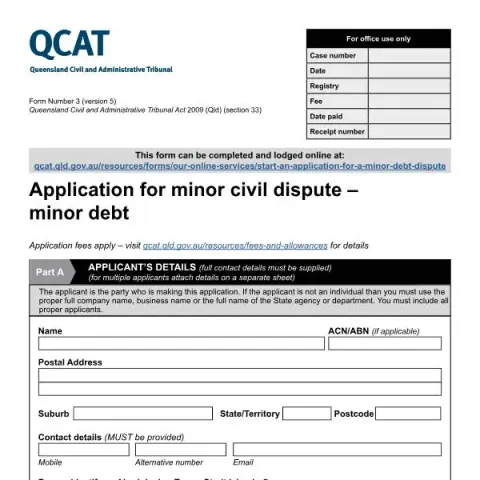 Document preview: Guide to Queensland Civil and Administrative Tribunal Form 3 for Minor — Legal & justice (3)