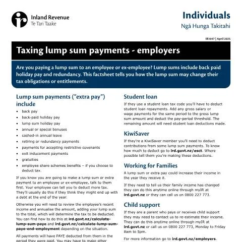 Document preview: Your Essential Guide to IR1047 for Employers — Taxes (CERFA n°IR1047)