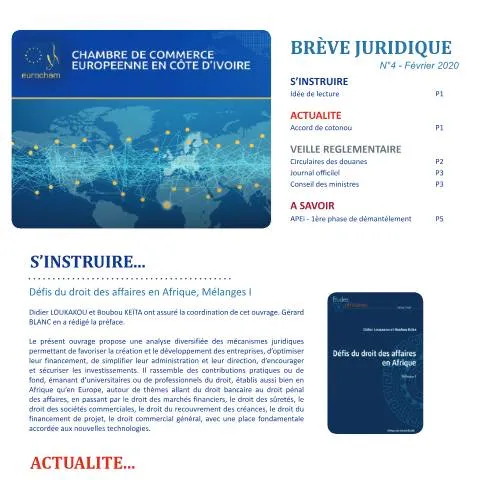 Aperçu du document Veille réglementaire N° 4 - Février 2020 : Actualités clés pour — Démarches administratives