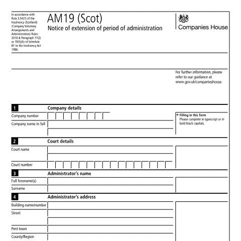Document preview: Understanding AM19 (Scot) for Scottish Company Administration — Business
