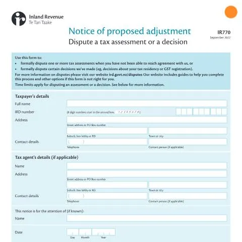 Document preview: Navigating the IR770: Essential Steps for Tax Adjustment — Taxes (CERFA n°IR770)