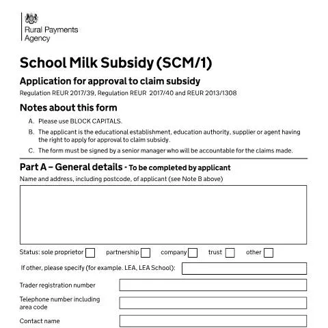 Document preview: Mastering the School Milk Subsidy Application Process — Benefits & social aid