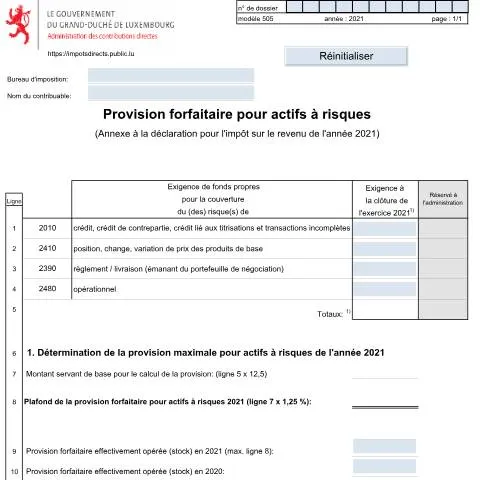 Aperçu du document Comprendre l'Annexe 505 F et ses enjeux financiers — Démarches administratives (CERFA n°505 F)