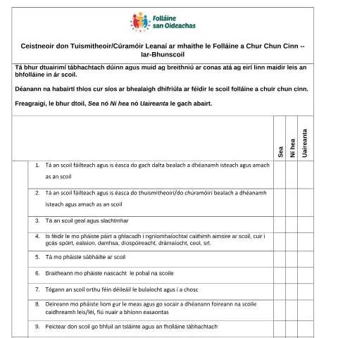 Document preview: The Importance of the Parent/Carer Questionnaire in Education — Government & admin