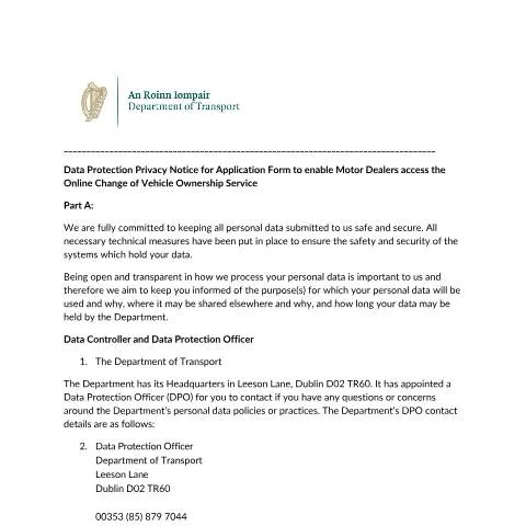Document preview: Understanding Data Protection for Vehicle Ownership Changes — Government & admin