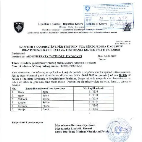 Document preview: Procedura për Plotësimin e Njoftimit të Kandidatëve — Punë & punësim