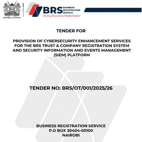 Document preview: Enhancing Cybersecurity for BRS: Tender Document Overview — Government & admin (CERFA n°TENDER-DOCUMENT-CYBER-SECURITY-ENHANCEMENT-Final)