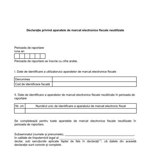 Document preview: Importanța declarației pentru aparatele de marcat fiscale neutilizate — Impozite & fiscalitate (CERFA n°AP_OMFP_627_2018)