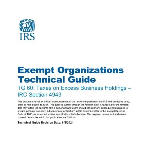 Document preview: Navigating IRS Publication 5582 for Exempt Organizations — Taxes (CERFA n°PUB-5582)