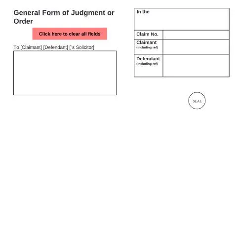 Document preview: Understanding Form N24: UK Court Judgment and Order Filing Process — Legal & justice
