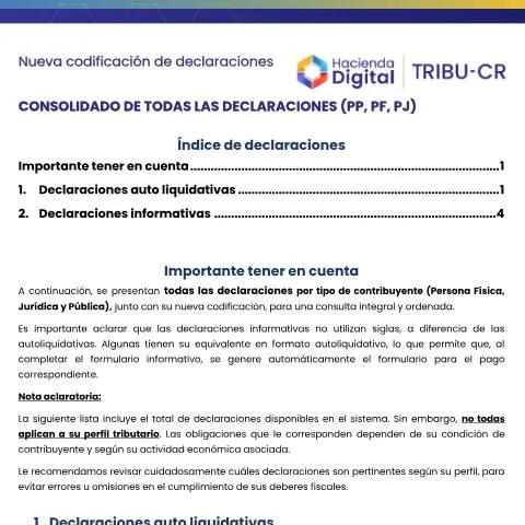 Vista previa del documento Entendiendo la Nueva Codificación de Declaraciones en TRIBU CR — Impuestos (CERFA n°a_1NuevaCodificacionDeDeclaracionesEnTRIBU-CR-Consolidado_PP_PJ_PF)