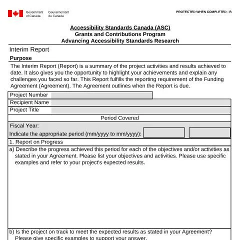 Document preview: Key Insights from the Interim Report on Accessibility Standards Canada — Government & admin (CERFA n°GC-EMP5676)