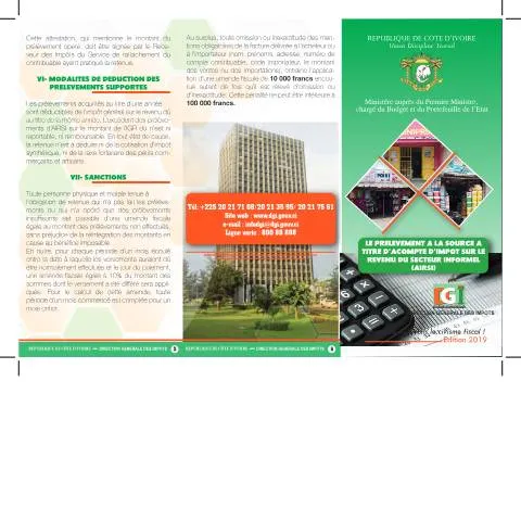 Aperçu du document Le dépliant AIRSI : Un guide essentiel pour le secteur informel — Démarches administratives