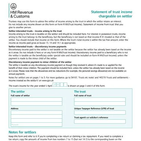 Document preview: Understanding R185 Settlor: When Trust Income Becomes Personal Tax — Taxes