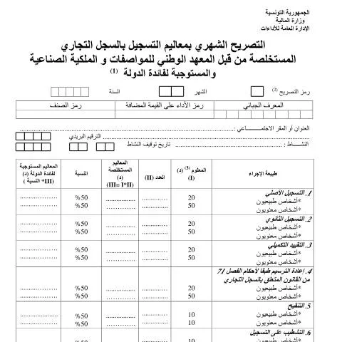 Aperçu du document Comprendre le Formulaire de Déclaration d'Impôts en Tunisie — Démarches administratives