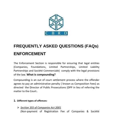 Document preview: Key Insights from the Enforcement FAQs for Businesses — Government & admin (FAQs_Enforcement)