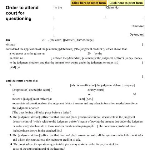 Document preview: Understanding N39 Orders for Debtor Financial Examination — Government & admin