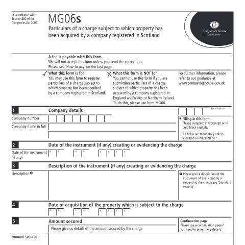 Document preview: The Importance of MG06s for Property Registration in Scotland — Business