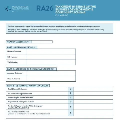 Document preview: Navigating the RA Forms: Insights on mtca-ra26-eng — Taxes (CERFA n°mtca-ra26-eng)