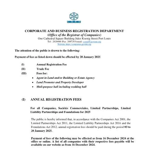 Document preview: Critical Timeline for Registration and Trade Fees 2025 — Government & admin (Paymentof-Registration-Fees-2025-and-Trade-Fees-2024_2025)