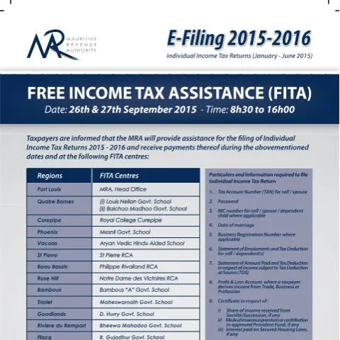 Document preview: Understanding the FITA2015 for Taxpayers in Mauritius — Taxes (CERFA n°FITA2015)