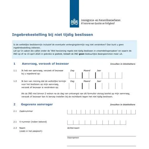 Documentvoorvertoning: De Belangrijke Rol van de Ingebrekestelling bij de IND — Immigratie & visa (CERFA n°9001)